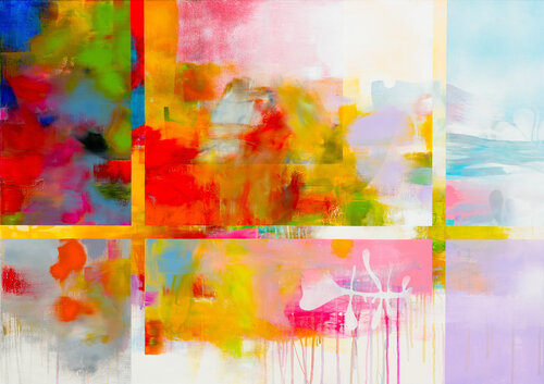 Composition pw3. remix d6 van Franko Tencic, Schilderij te koop op Singulart