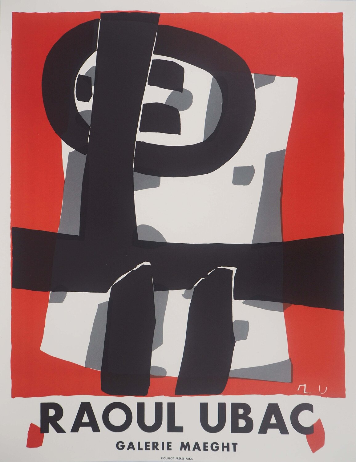 Composition aux ardoises, Affiche en lithographie signée Raoul Ubac Print for sale