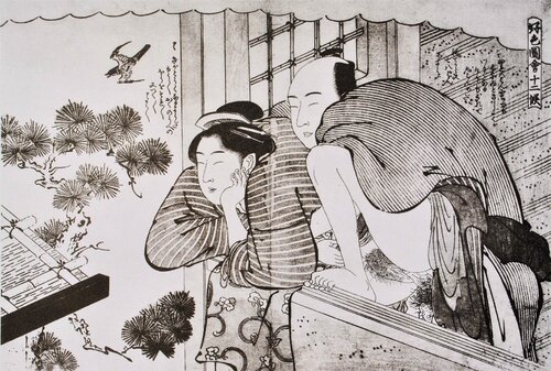 Bonheur au balco by Kitagawa Utamaro, Print for Sale on Singulart