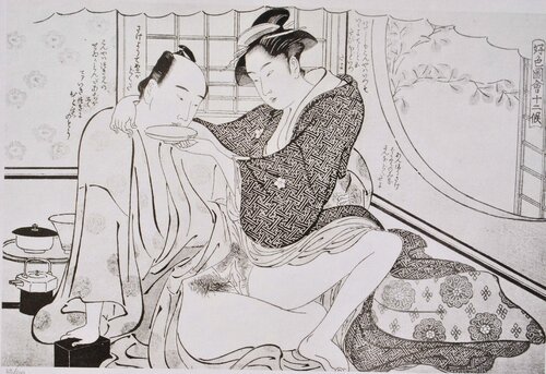 Geisha aux petits soin van Kitagawa Utamaro, Afdruk te koop op Singulart