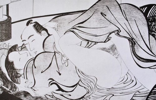 Plaisir partag van Kitagawa Utamaro, Afdruk te koop op Singulart