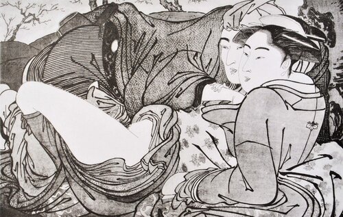Le couple complic van Kitagawa Utamaro, Afdruk te koop op Singulart