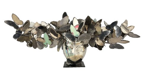 Cabeza con Mariposas van Manolo Valdés, Beeldhouwwerk te koop op Singulart