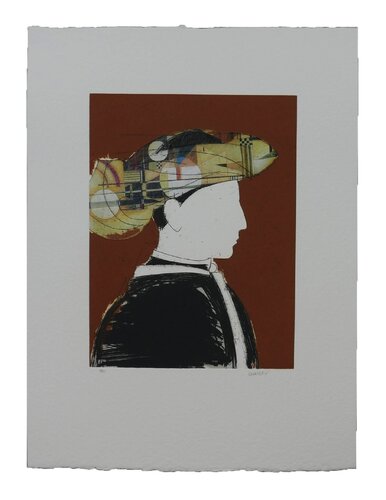 Paolo (black on brown) di Manolo Valdés, Opera su carta in vendita su Singulart