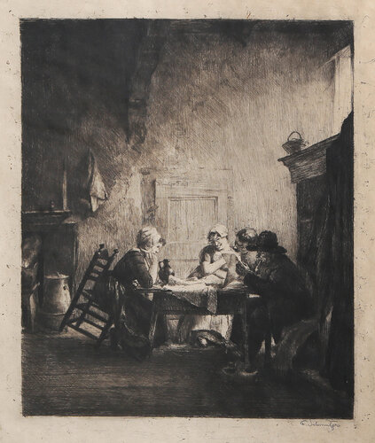 After Dinner Scene by Félix Vallotton, 인쇄 for Sale on Singulart