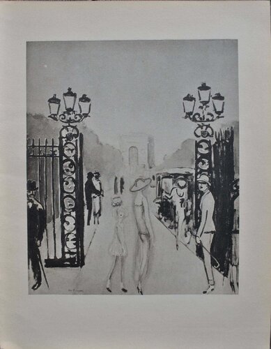 Promenade sur les champs élysées von Kees van Dongen, Druck kaufen auf Singulart
