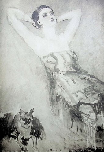Jeune femme et son chien by Kees van Dongen, Print for Sale on Singulart