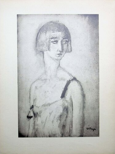 Jeune fille pensive de Kees van Dongen, Impresión a la venta en Singulart