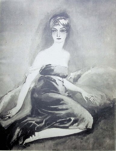 Jeune femme rêveuse en pose par Kees van Dongen, Édition en vente sur Singulart