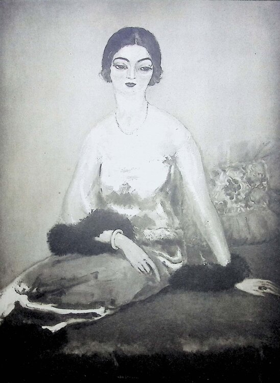 Jeune élégante au boa Kees van Dongen