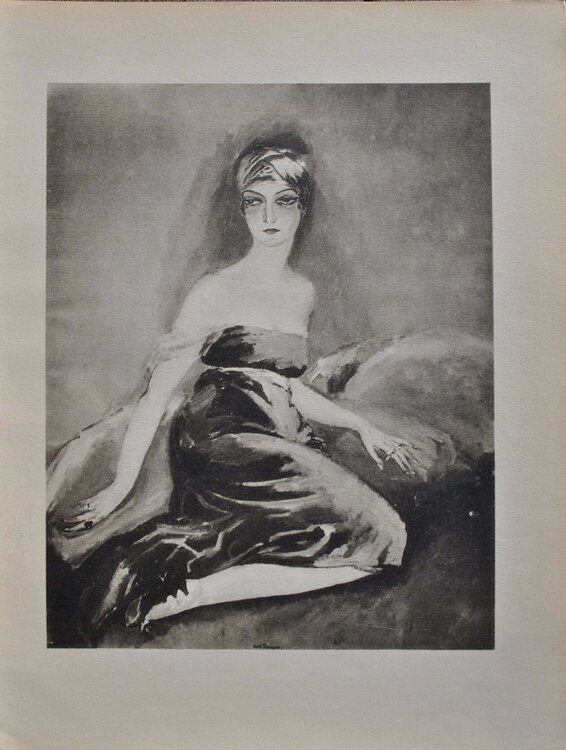 Jeune femme rêveuse en pose Kees van Dongen