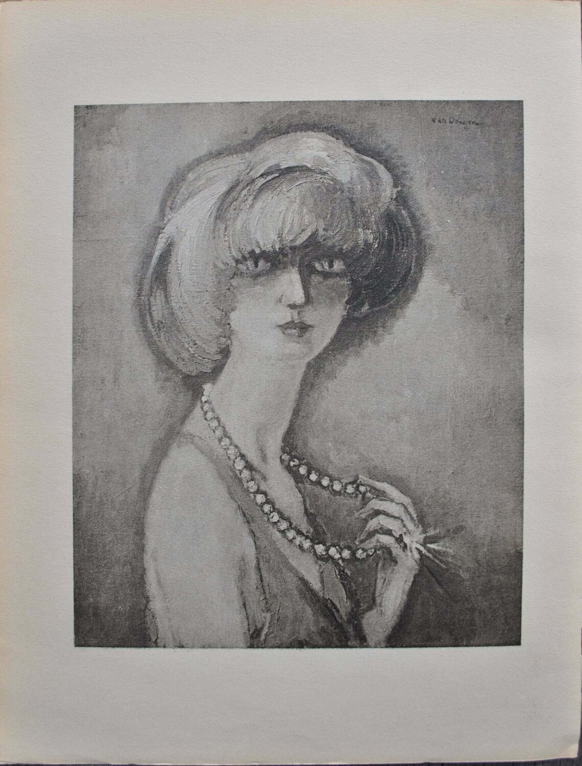 Jolie jeune femme au collier Kees van Dongen Druck zu verkaufen