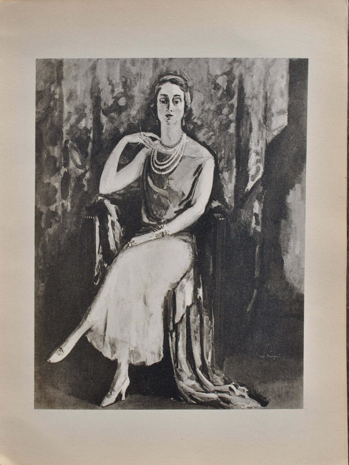 Jeune femme et son chien Kees van Dongen Afdruk te koop