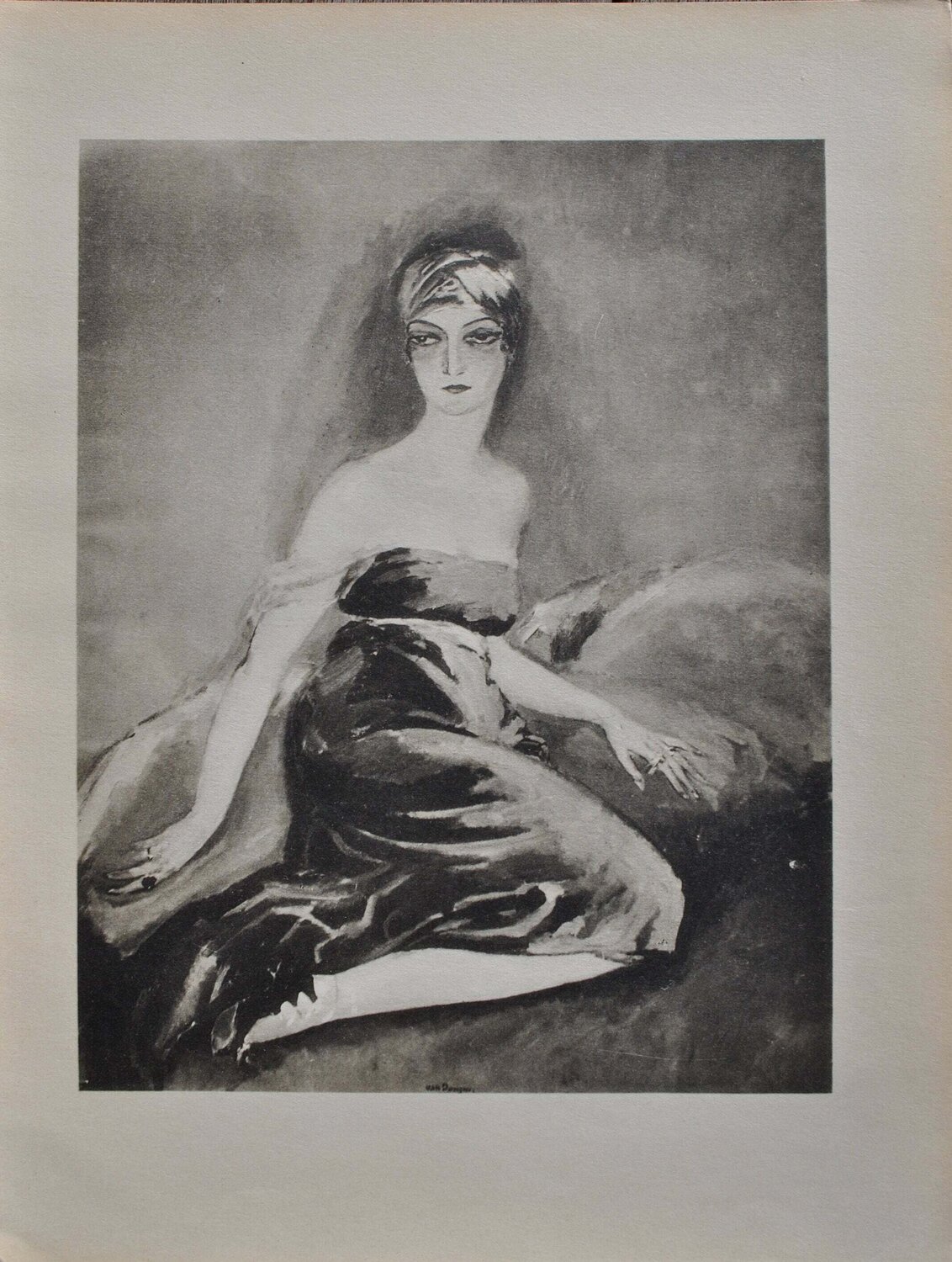Jeune femme rêveuse en pose Kees van Dongen Druck zu verkaufen