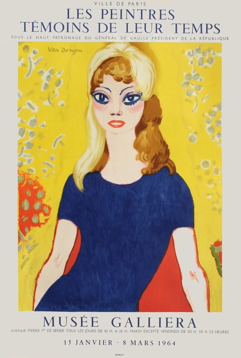 Expo 64 - Musée Galliéra Brigitte Bardot Kees van Dongen Druck zu verkaufen