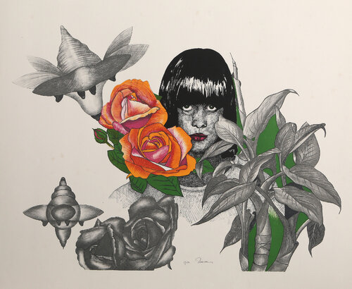 Roses and Bionic Bees di Paul van Hoeydonck, Stampa in vendita su Singulart