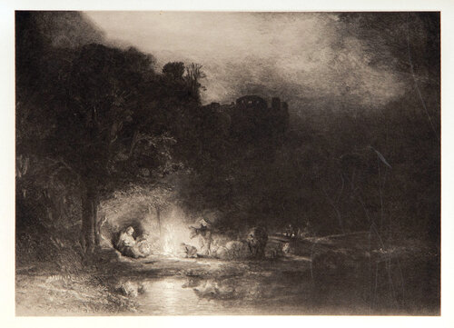 The Flight into Egypt de Rembrandt van Rijn, Impresión a la venta en Singulart