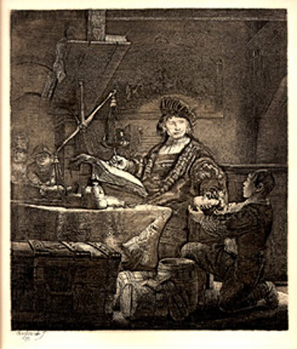 Jan Uytenbogaert (1606-84; The Goldweigher) van Rembrandt van Rijn, Afdruk te koop op Singulart