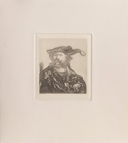 Self Portrait in a Velvet Cap with Plume by Rembrandt van Rijn, Print for Sale on Singulart