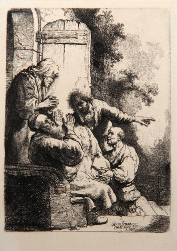 Jacob Pleurant La Mort de Son Fils Joseph (B38) di Rembrandt van Rijn, Stampa in vendita su Singulart