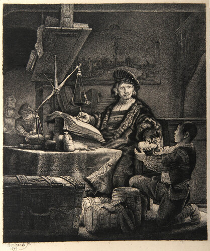 Jan Uytenbogaert dit le Peseur d'Or (B281) by Rembrandt van Rijn, Print for Sale on Singulart