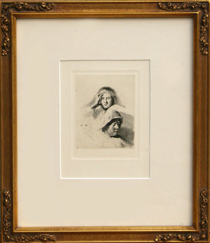 Three Heads of Women di Rembrandt van Rijn, Stampa in vendita su Singulart
