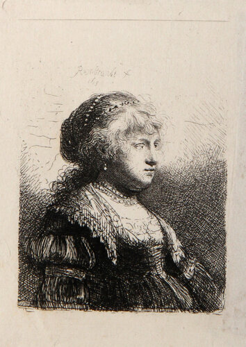 La Jeune Femme de Rembrandt Coiffer en Cheveux (B347) de Rembrandt van Rijn, Impresión a la venta en Singulart