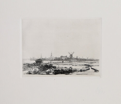 View of Amsterdam from the Northwest (B212) von Rembrandt van Rijn, Druck kaufen auf Singulart