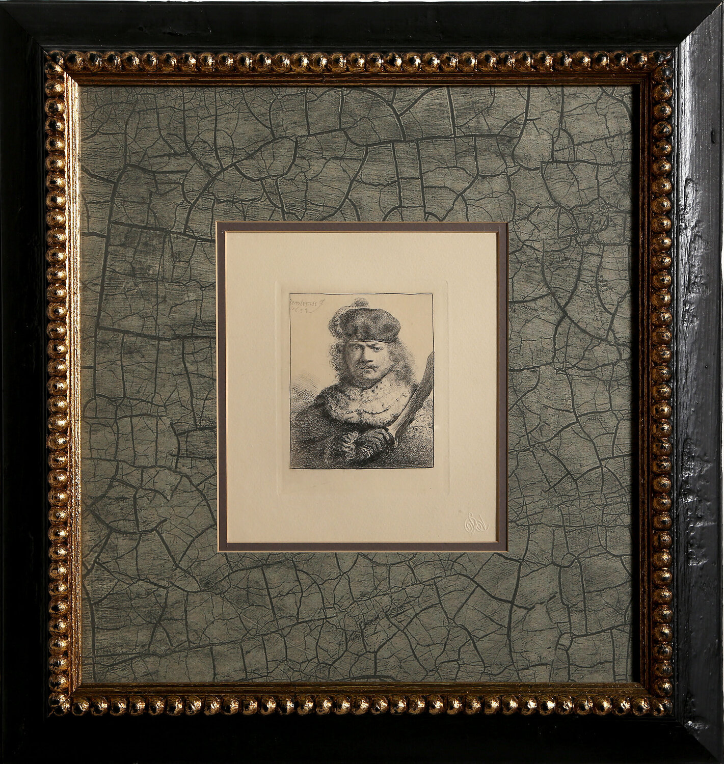 Self Portrait with Raised Sabre Rembrandt van Rijn