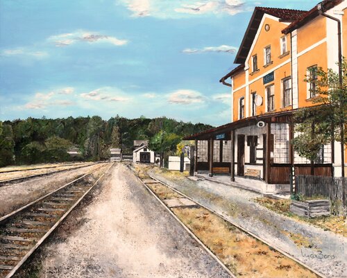 Station Terminus van Max Baris, Schilderij te koop op Singulart
