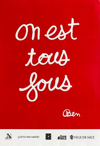 Ben Vautier ベン・ヴォーチェ　額絵　絵画 Ben Vautier ベン・ヴォーチェ 額絵 絵画