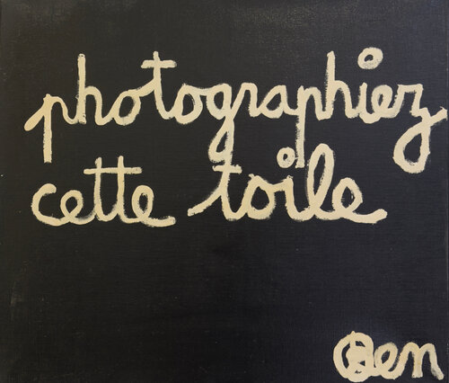 fotografa questa tela von Ben Vautier, Malerei kaufen auf Singulart