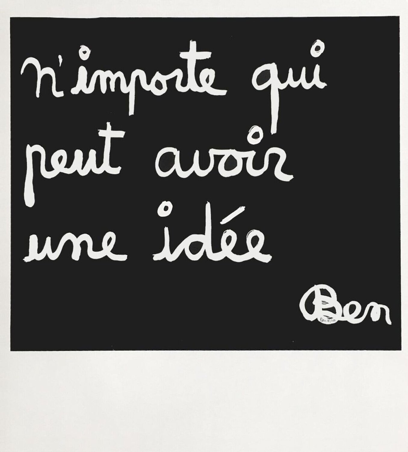 Ben Vautier ベン・ヴォーチェ　額絵　絵画 Ben Vautier ベン・ヴォーチェ 額絵 絵画 Ben Vautier ベン