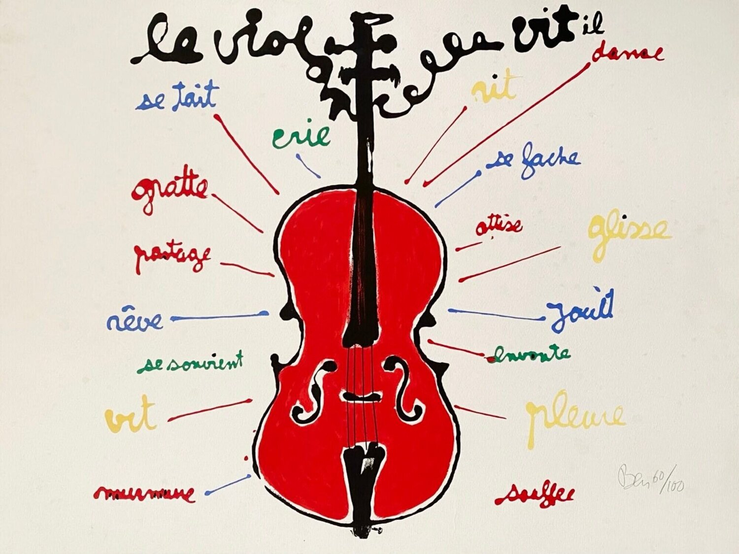 Le violoncelle vit Ben Vautier