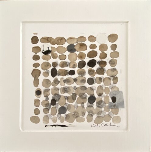 Composition 33  Encre de chine, brou de noix collages papiers encrés by Chantal Cartier, Work on Paper for Sale on Singulart