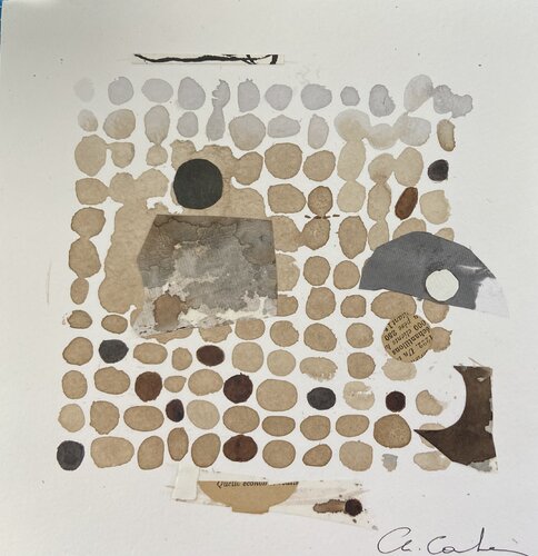 Composition 44 collages papiers encrés, encre by Chantal Cartier, Work on Paper for Sale on Singulart