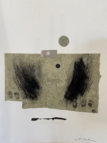 Composition 50 - Papier de riz encré -pigments by Chantal Cartier, Work on Paper for Sale on Singulart