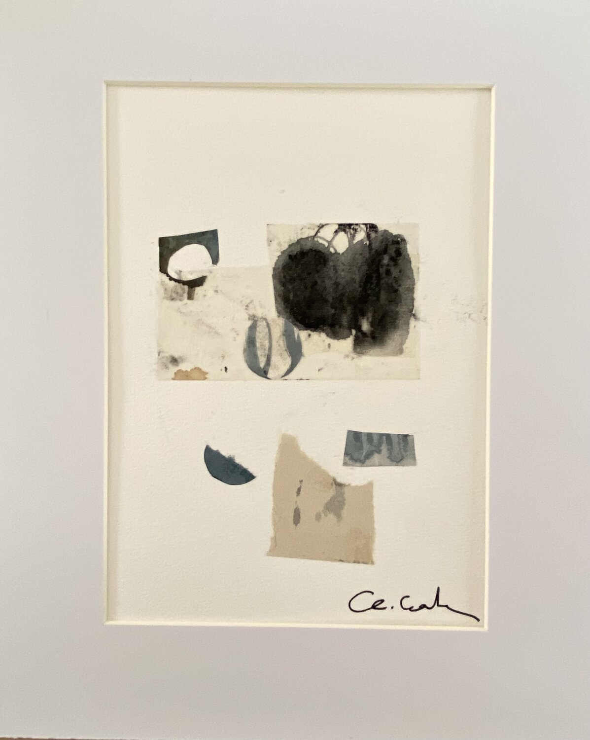 Composition 38  collages papiers encrés Chantal Cartier Werk auf Papier zu verkaufen