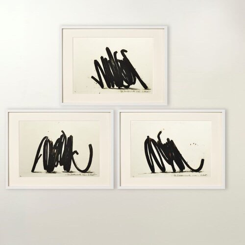 Two Indeterminate Lines (Portfolio of 3) par Bernar Venet, Édition en vente sur Singulart