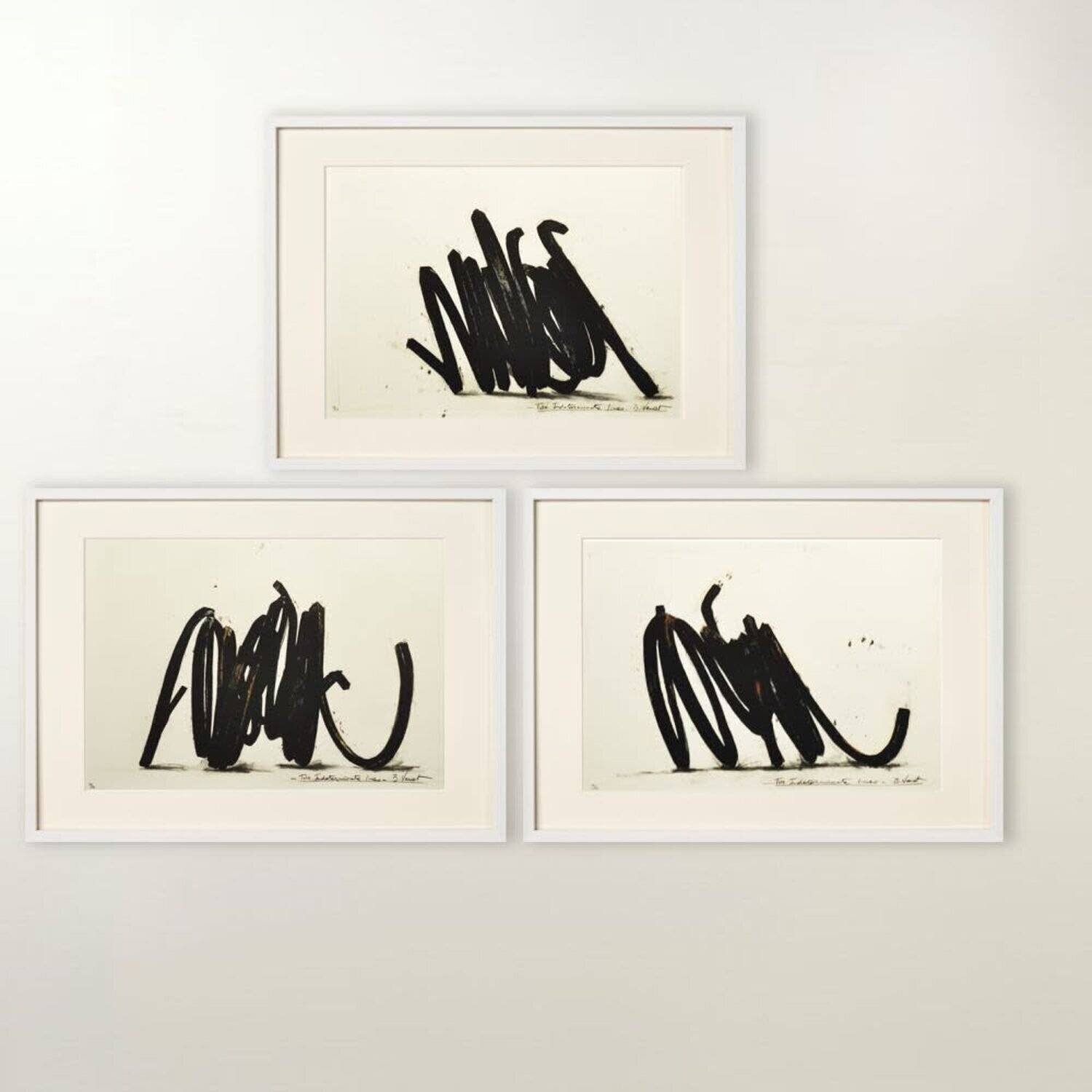 Two Indeterminate Lines (Portfolio of 3) Bernar Venet Édition à vendre
