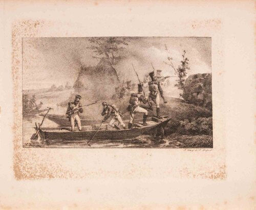 Skirmish on the River von Horace Vernet, Druck kaufen auf Singulart