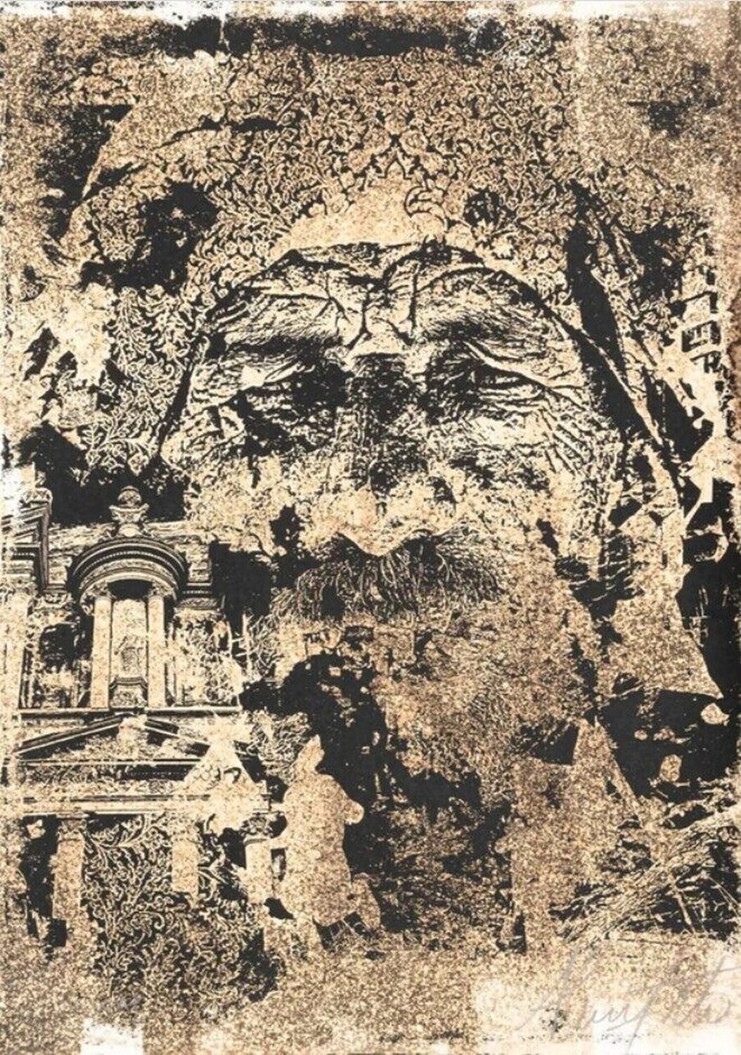 Destination Vhils Werk auf Papier zu verkaufen