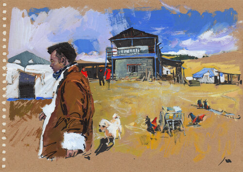 Qiang Gang settlement "Unyielding" (sketch) von Evgeniy Monahov, Werk auf Papier kaufen auf Singulart