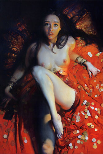 Danae and the Gold van Evgeniy Monahov, Schilderij te koop op Singulart