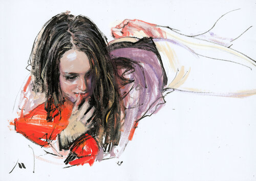 Sleepyhead di Evgeniy Monahov, Opera su carta in vendita su Singulart