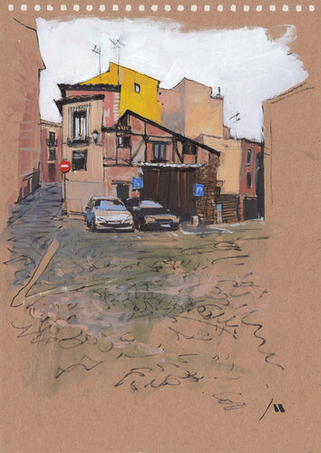 Deserted morning in Toledo von Evgeniy Monahov, Werk auf Papier kaufen auf Singulart