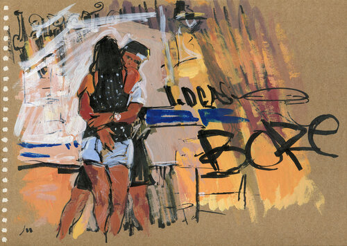 Love in Madrid par Evgeniy Monahov, Œuvre sur papier en vente sur Singulart