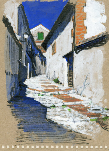 Street of Chinchon by Evgeniy Monahov, Work on Paper for Sale on Singulart