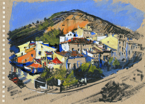 Small town under the mountain Evgeniy Monahov