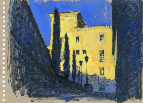 Monastery in Cuenca lit by the sun Evgeniy Monahov